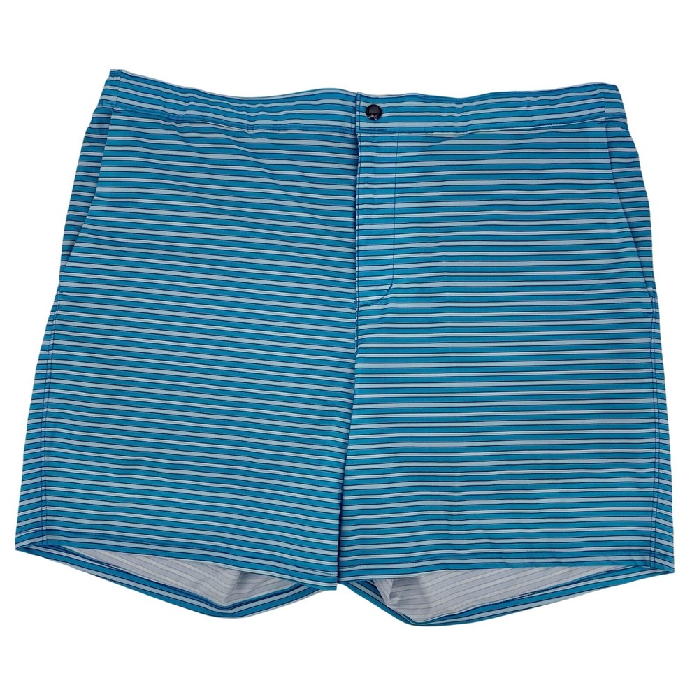 Lands' End Men's 7" Sunset‎ Swim Trunks Shorts Turquoise XL (40-42) Lined NWOT